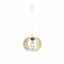 Светильник подвесной 1xE27 Urla round Wood бежевый Begusa