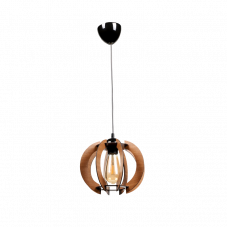 Светильник подвесной 1xE27 Urla round Wood коричневый Begusa