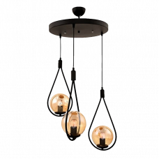 Светильник подвесной 3xE27 Meksika черный Begusa