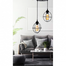 Светильник подвесной 2xE27 Zumba черный Begusa