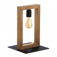 Лампа настольная 1xE27 METRO black/wood