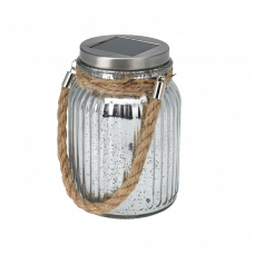 Светильник солнечный Банка с веревкой 10х15см