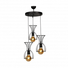 Светильник подвесной 3xE27 Anafor черный
