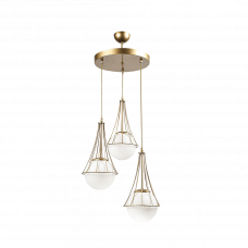 Светильник подвесной 3xE27 Lapis золотистый