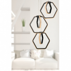 Светильник подвесной Led 3х24W Alena черный