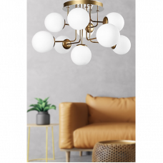 Люстра 8хE27 Hazeran золотистый/белый