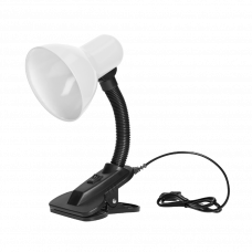 Лампа настольная 1xE27 с клипсой белый Virone