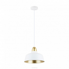 Светильник подвесной 1хE27 Mensa Zumaline A8063-WH белый/золотистый