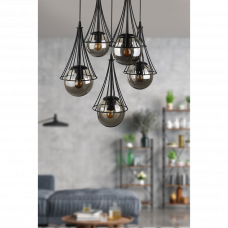 Люстра 5хE27 60W LAPIS черный