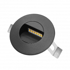 Бра Led 2Вт 4000K IP44 черный круглый