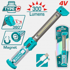 Фонарь аккумуляторный Li-ion 300лм TOTAL TWLI043006