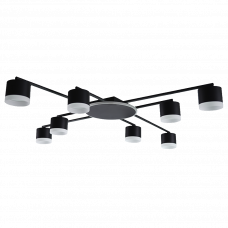 Люстра 8xGX53+Led 12Вт 4000K черный
