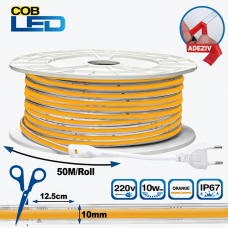 Лента светодиодная 14Вт/м 220В оранжевый 296Led/м COB IP67 Panlight