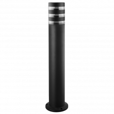 Светильник садово-парковый E27 90x500мм IP44 черный круглый PL-153550 Panlight