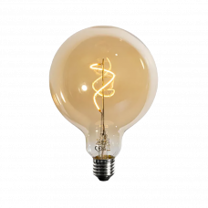 Лампа светодиодная филаментная G125 с цоколем E27 6Вт 2200K