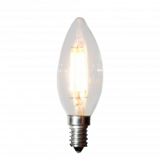 Лампа светодиодная филаментная C35 с цоколем E14 0.6Вт 1800K