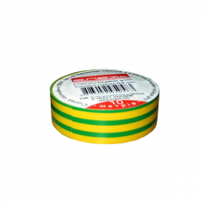 Изолента ПВХ самозатухающая желто-зеленая 20м