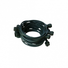 Кабель с цоколями E14 10 ламп 5м черный