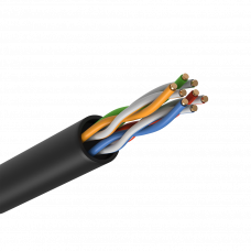 Кабель IT U/UTP Cat.5E 4x2x24AWG solid LDPE черный