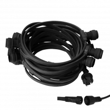 Кабель с цоколями E27 60 ламп 20м IP65 