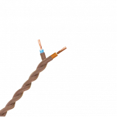 Кабель электрический декоративный 2х0.75мм<sup>2</sup> светло-коричневый 