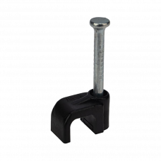 Скоба плоская 7мм черный 50шт. MegaWatt