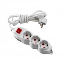 Удлинитель 2м на 3 розетки с заземлением/выключателем Orion 