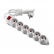 Удлинитель 5м на 6 розеток с заземлением/выключателем Orion 