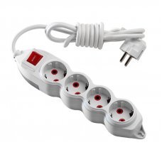 Удлинитель 2м на 4 розетки с заземлением/выключателем Orion 