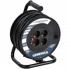 Удлинитель-катушка на 4 розетки 30м 