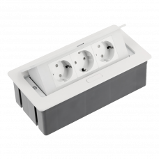 Удлинитель на 3 розетки для мебели белый SCHUCKO GTV