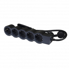 Удлинитель на 5 розеток 1.5м 3x1.5мм<sup>2</sup> черный