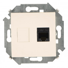 Розетка компьютерная одинарная 1xRJ45 К-5e (AMT) Simon 15