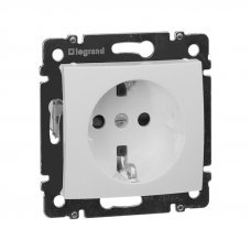 Розетка с заземлением и шторками 774421 Valena