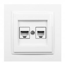 Розетка компьютерная RJ45 CAT6+телефонная RJ11 CAT3 Despina 102-190005-132