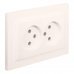 Розетка двойная без заземления Despina 102-010005-121