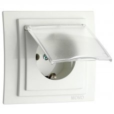 Розетка с заземлением/крышкой Larissa 103-191921-118