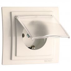 Розетка с заземлением/крышкой Larissa 102-010121-118