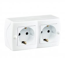 Розетка двойная с заземлением Octans 104-010107-120