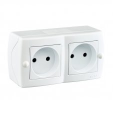Розетка двойная без заземления Octans 104-010106-121