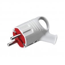 Вилка угловая с кольцом/заземлением 170-010002-708