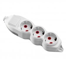 Колодка удлинителя 3 розетки с заземлением Orion 