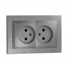 Розетка двойная без заземления Despina 102-242405-121