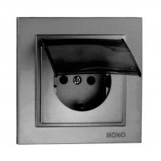 Розетка с заземлением/крышкой Despina 102-242421-118