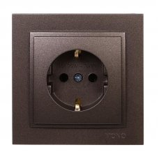 Розетка с заземлением Despina 102-232321-117