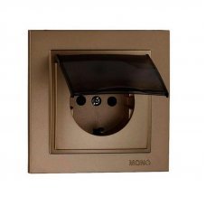 Розетка с заземлением/крышкой Despina 102-232321-118