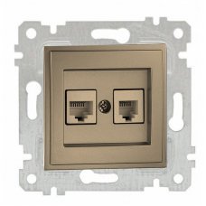 Розетка компьютерная RJ45 CAT6+телефонная RJ11 CAT3 500-002305-132