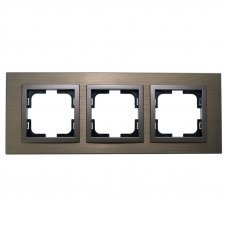 Рамка 3 поста Aluminium Style 107-810000-162