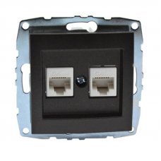 Розетка компьютерная RJ45 CAT6+телефонная RJ11 CAT3 500-002005-132