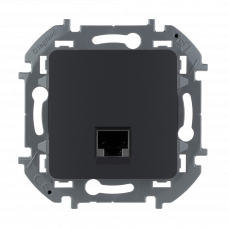 Розетка компьютерная RJ45 CAT5E антрацит 673833 Inspiria 
